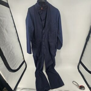 Bulwark FR Coveralls Mens 40R Flame Resistant CAT 2 Navy Workwear Cotton USA